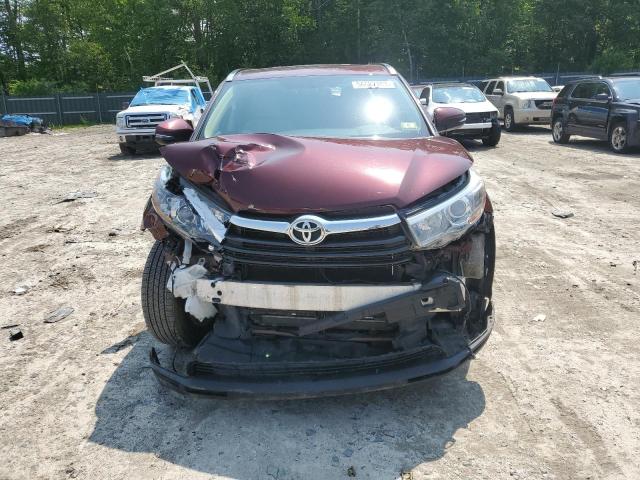 5TDJKRFH8FS179197 - 2015 TOYOTA HIGHLANDER XLE Բորդո լուսանկար 5