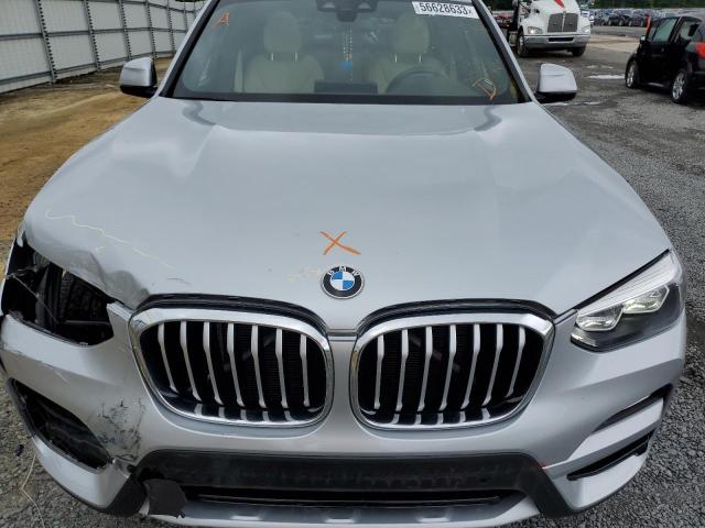 5UXTR9C57KLP89424 - 2019 BMW X3 XDRIVE30I SILVER photo 12