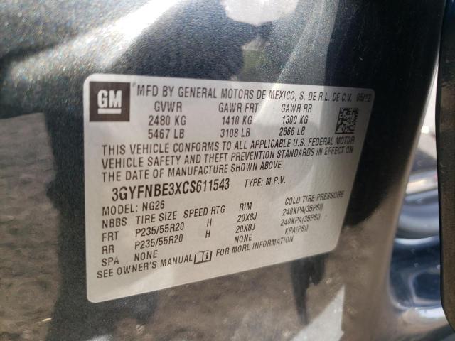 3GYFNBE3XCS611543 - 2012 CADILLAC SRX PERFORMANCE COLLECTION GRAY photo 13