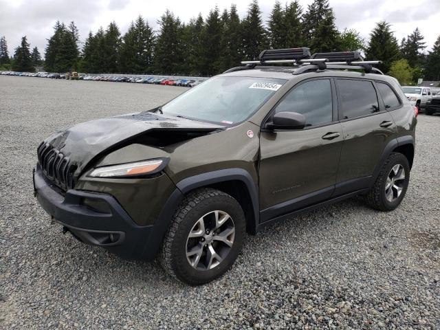 1C4PJMBS3FW696649 - 2015 JEEP CHEROKEE TRAILHAWK 绿色 照片 1