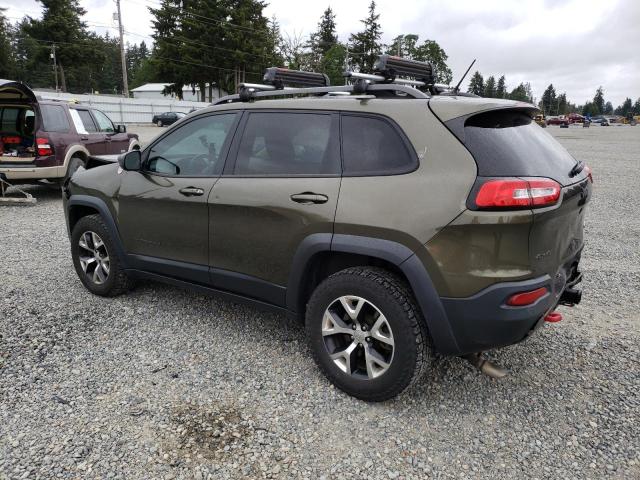 1C4PJMBS3FW696649 - 2015 JEEP CHEROKEE TRAILHAWK 绿色 照片 2