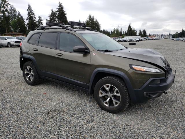 1C4PJMBS3FW696649 - 2015 JEEP CHEROKEE TRAILHAWK 绿色 照片 4