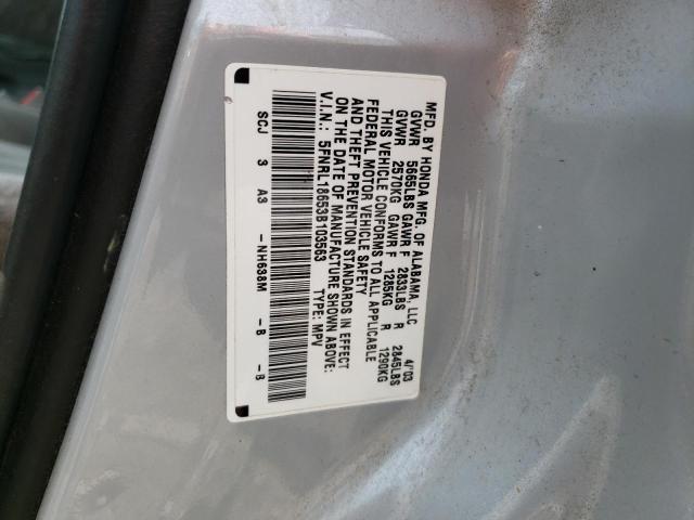 5FNRL18653B103563 - 2003 HONDA ODYSSEY EX SILVER photo 14