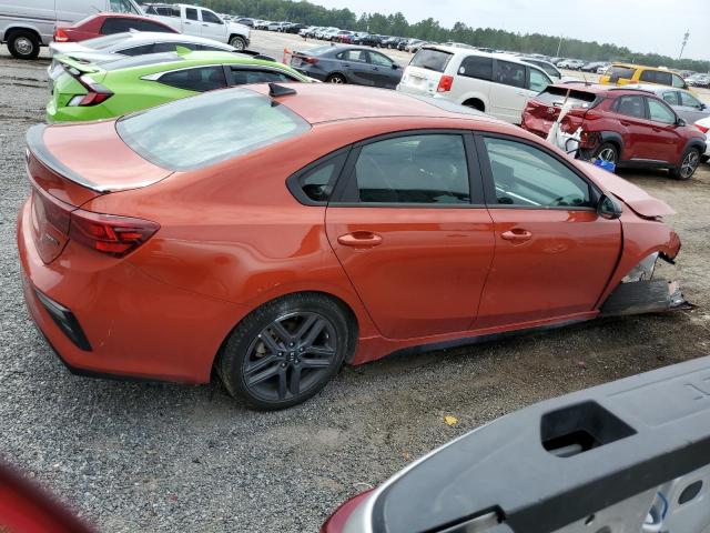 3KPF34AD4ME390009 - 2021 KIA FORTE GT LINE ORANGE photo 3