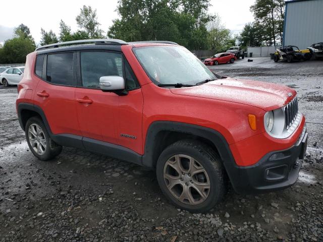 ZACCJBDT9GPD48698 - 2016 JEEP RENEGADE LIMITED RED photo 4