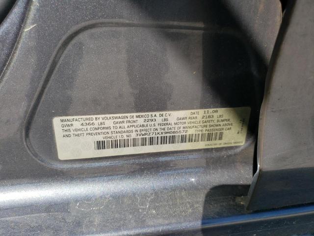 3VWRZ71KX9M085572 - 2009 VOLKSWAGEN JETTA SE GRAY photo 12