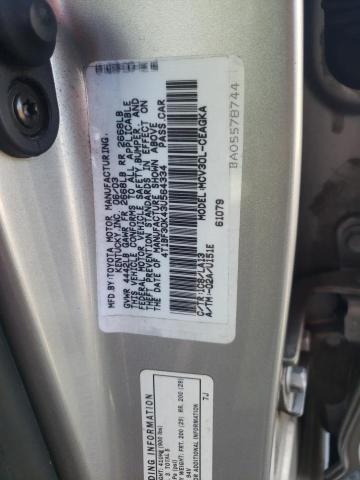 4T1BF30K43U564334 - 2003 TOYOTA CAMRY LE SILVER photo 12