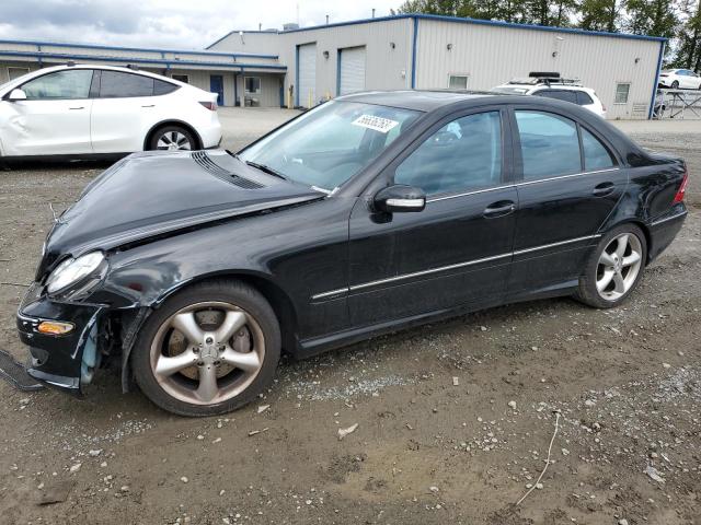 WDBRF40J45F722354 - 2005 MERCEDES-BENZ C 230K SPORT SEDAN BLACK photo 1