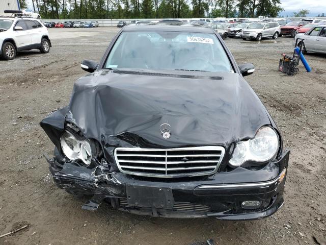 WDBRF40J45F722354 - 2005 MERCEDES-BENZ C 230K SPORT SEDAN BLACK photo 5