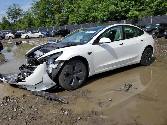 5YJ3E1EB4NF334863 - 2022 TESLA MODEL 3 WHITE photo 1