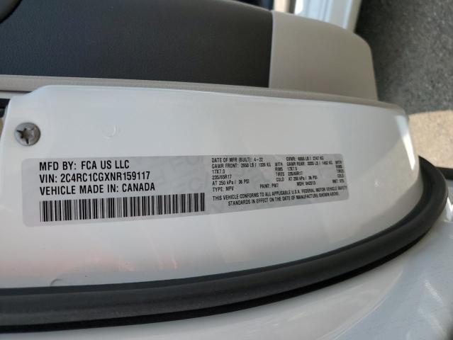 2C4RC1CGXNR159117 - 2022 CHRYSLER VOYAGER LX WHITE photo 14