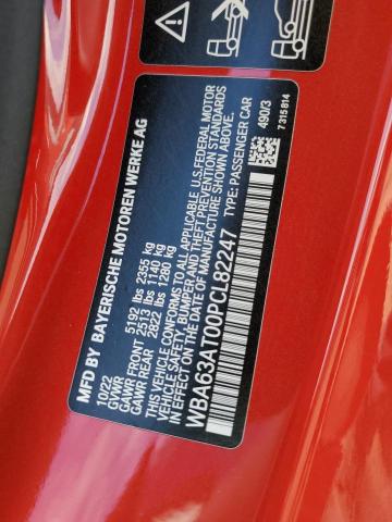 WBA63AT00PCL82247 - 2023 BMW M440XI RED photo 12