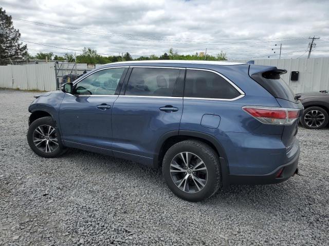 5TDJKRFH5GS242872 - 2016 TOYOTA HIGHLANDER XLE BLUE photo 2