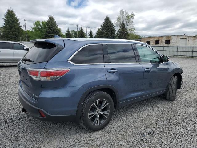 5TDJKRFH5GS242872 - 2016 TOYOTA HIGHLANDER XLE BLUE photo 3
