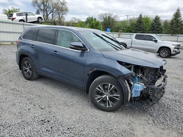 5TDJKRFH5GS242872 - 2016 TOYOTA HIGHLANDER XLE BLUE photo 4