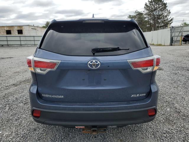 5TDJKRFH5GS242872 - 2016 TOYOTA HIGHLANDER XLE BLUE photo 6