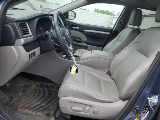 5TDJKRFH5GS242872 - 2016 TOYOTA HIGHLANDER XLE BLUE photo 7