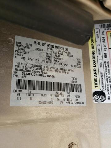 5LMFU27588LJ16058 - 2008 LINCOLN NAVIGATOR 棕色 照片 14