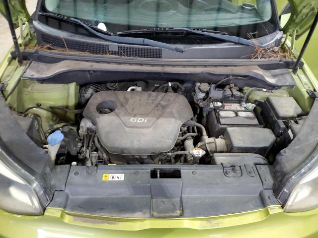 KNDJN2A28E7719190 - 2014 KIA SOUL GREEN photo 11