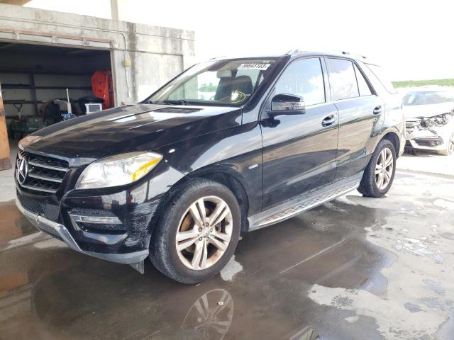 4JGDA5HB9CA025295 - 2012 MERCEDES-BENZ ML 350 4MATIC BLACK photo 1