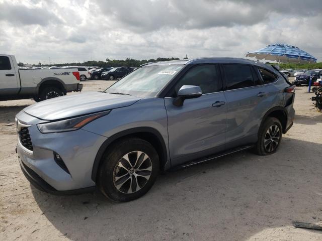 5TDGZRAH1MS076830 - 2021 TOYOTA HIGHLANDER XLE Turkuaz foto 1