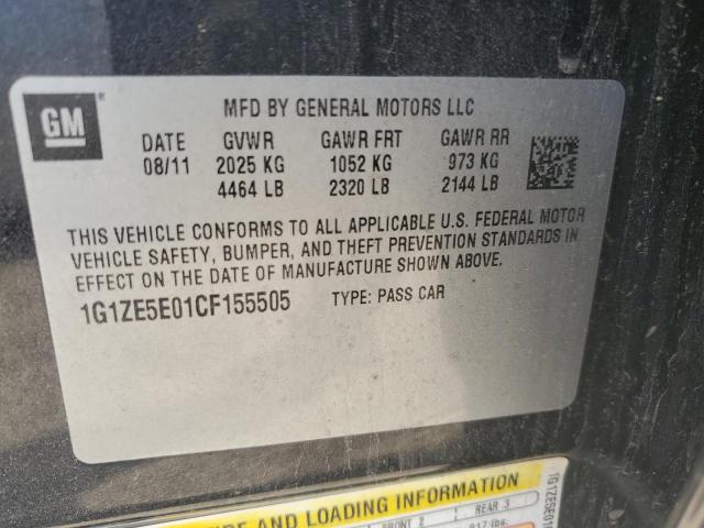 1G1ZE5E01CF155505 - 2012 CHEVROLET MALIBU LTZ BLACK photo 12