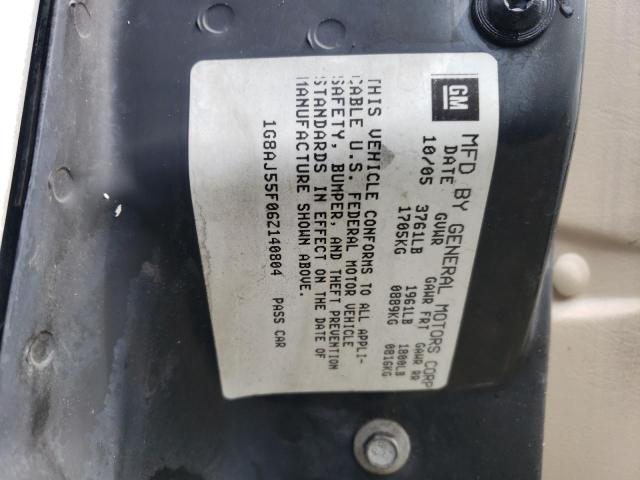 1G8AJ55F06Z140804 - 2006 SATURN ION LEVEL 2 WHITE photo 12