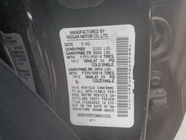JN8DR09Y53W801030 - 2003 NISSAN PATHFINDER LE 黑色 照片 13
