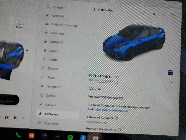 7SAYGDEF0PF944723 - 2023 TESLA MODEL Y BLUE photo 9