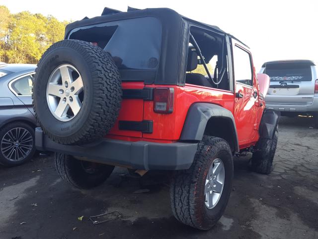 1C4AJWAG1DL558735 - 2013 JEEP WRANGLER SPORT RED photo 4