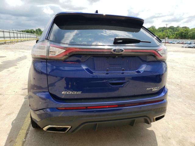 2FMTK4AP7FBC16702 - 2015 FORD EDGE SPORT BLUE photo 6