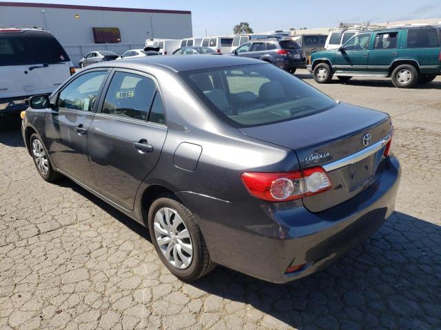 2T1BU4EE8DC080474 - 2013 TOYOTA COROLLA BASE GRAY photo 3