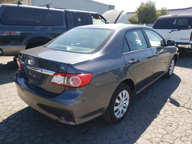 2T1BU4EE8DC080474 - 2013 TOYOTA COROLLA BASE GRAY photo 4