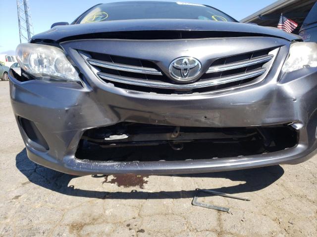 2T1BU4EE8DC080474 - 2013 TOYOTA COROLLA BASE GRAY photo 9