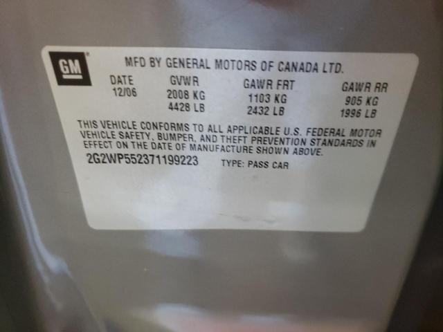 2G2WP552371199223 - 2007 PONTIAC GRAND PRIX 灰色 照片 12