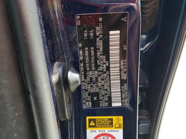 5TDJKRFH0GS264729 - 2016 TOYOTA HIGHLANDER XLE Mavi foto 13