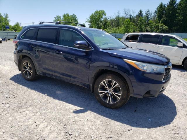 5TDJKRFH0GS264729 - 2016 TOYOTA HIGHLANDER XLE Mavi foto 4