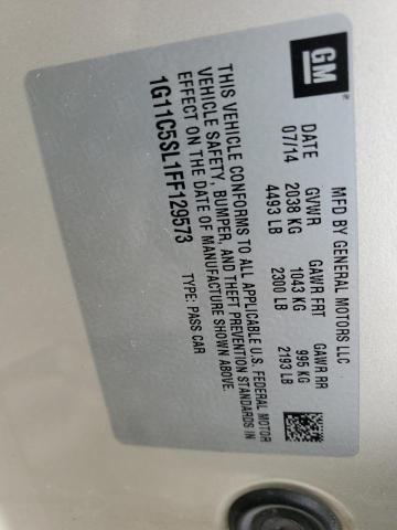 1G11C5SL1FF129573 - 2015 CHEVROLET MALIBU 1LT TAN photo 12