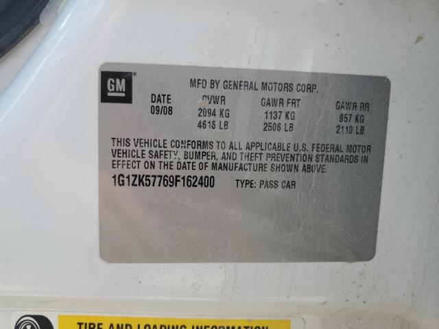 1G1ZK57769F162400 - 2009 CHEVROLET MALIBU LTZ 白色 照片 12