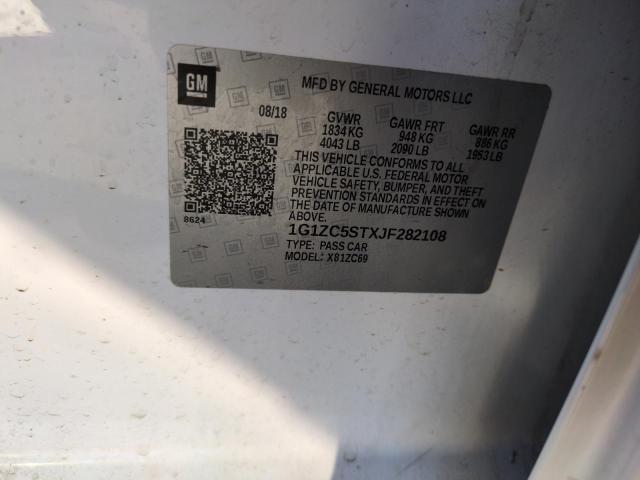 1G1ZC5STXJF282108 - 2018 CHEVROLET MALIBU LS Білий фото 13