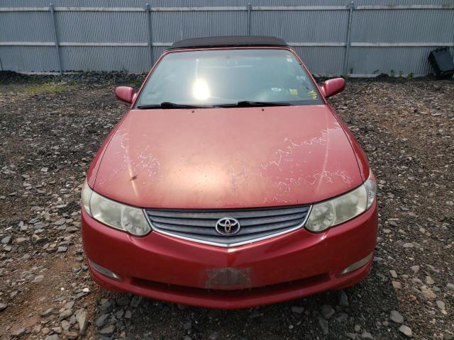 2T1FF28P82C599728 - 2002 TOYOTA CAMRY SOLA SE RED photo 5