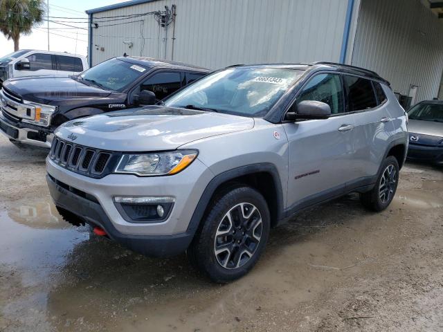 3C4NJDDBXKT799989 - 2019 JEEP COMPASS TRAILHAWK SILVER photo 1