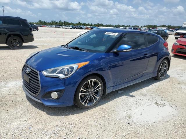 KMHTC6AE8GU249145 - 2016 HYUNDAI VELOSTER TURBO BLUE photo 1