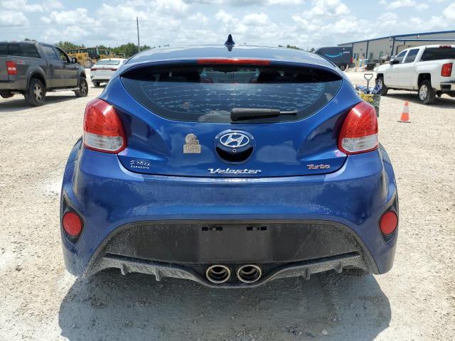 KMHTC6AE8GU249145 - 2016 HYUNDAI VELOSTER TURBO BLUE photo 6