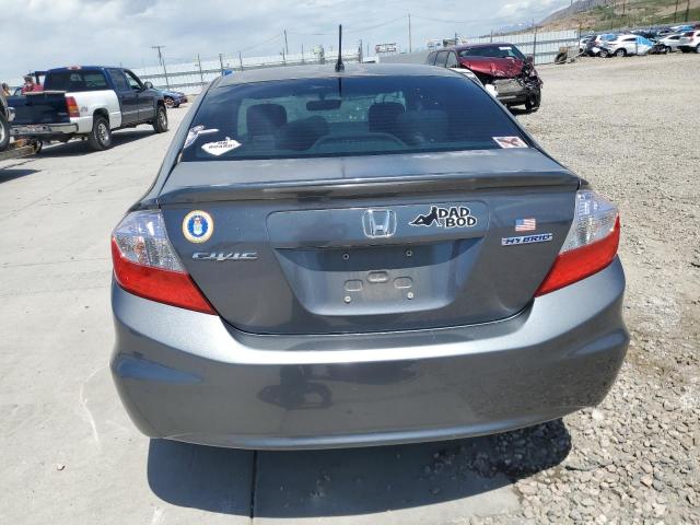 JHMFB4F35CS001651 - 2012 HONDA CIVIC HYBRID L GRAY photo 6