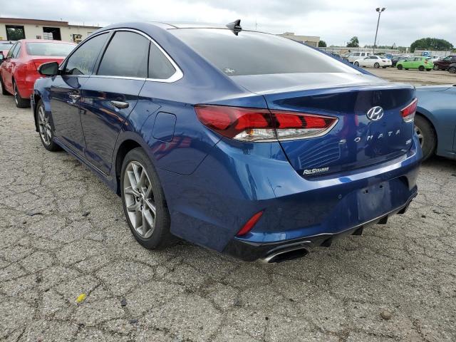 5NPE34AB8KH778475 - 2019 HYUNDAI SONATA LIMITED TURBO BLUE photo 3