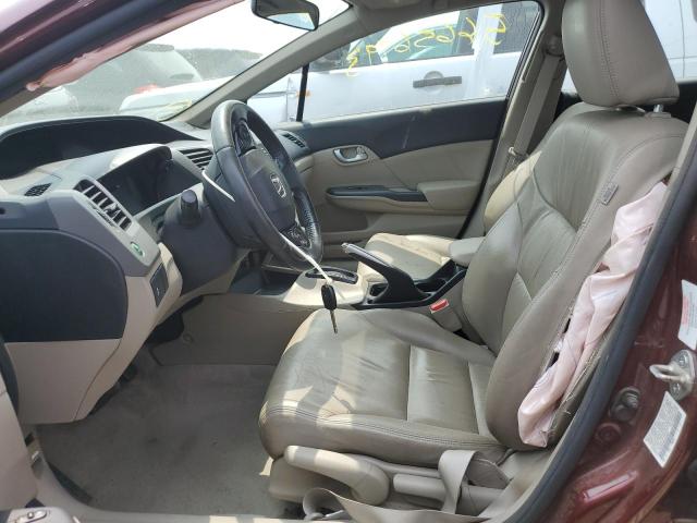 19XFB2F90CE024056 - 2012 HONDA CIVIC EXL Bordo foto 7