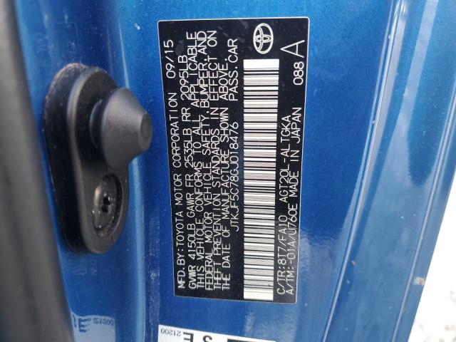 JTKJF5C78GJ018476 - 2016 TOYOTA SCION TC Mavi foto 12