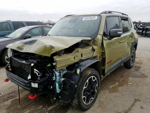 ZACCJBCT0FPB69404 - 2015 JEEP RENEGADE TRAILHAWK  photo 2