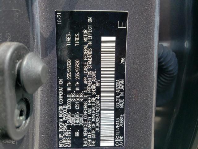 JTJHZKEA1N2024144 - 2022 LEXUS RX 350 L GRAY photo 13